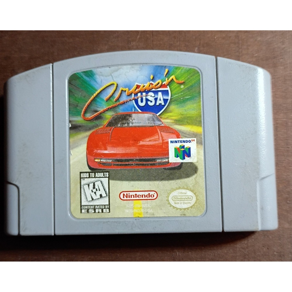 Cruis'n USA Nintendo 64 N64 Game Cartridge NUS-006 USA Authentic Midway Racing